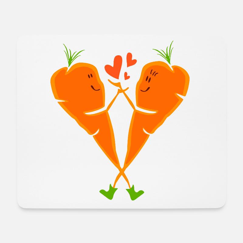 Carrots In Love - Mouse Pad (horizontal) - white