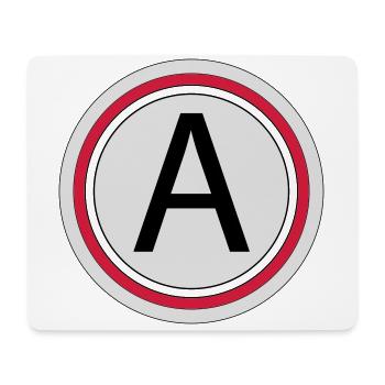Letter a - Mouse Pad (horizontal) - white - Front