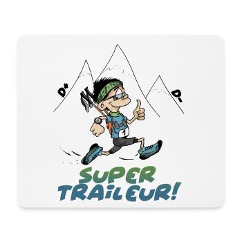 le trail running est un super ultra trail runner - Tapis de souris (format paysage) - blanc - Devant