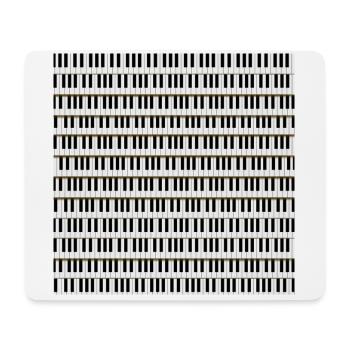 Clavier de piano - Tapis de souris (format paysage) - blanc - Devant