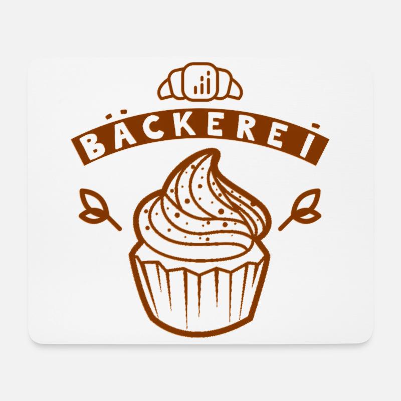 Bäckerei Cupcake - Mousepad (Querformat) - Weiß