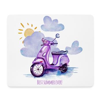 Best summer ever - Mousepad (Querformat) - Weiß - Vorne