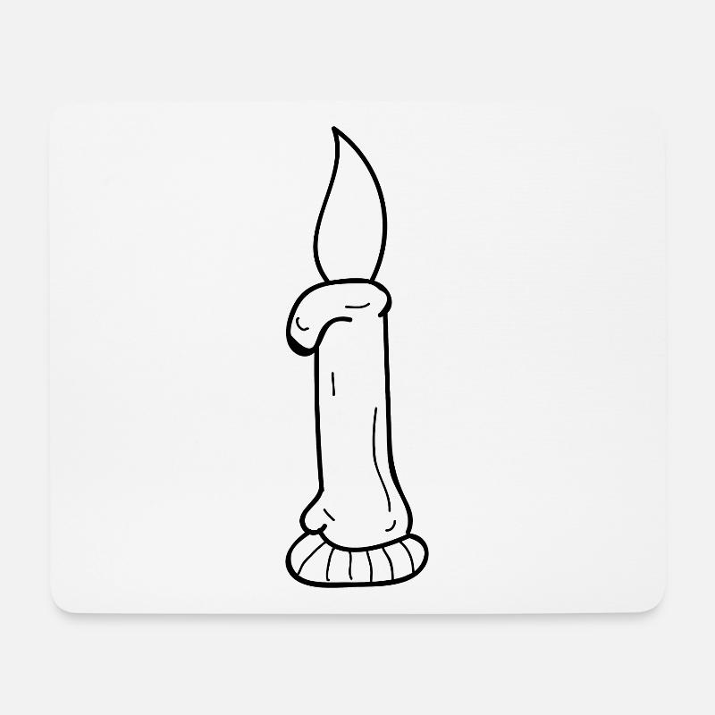 Candle gift gift idea magic - Mouse Pad (horizontal) - white