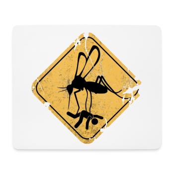 Moskito Mücke Straßenschild Gefahr Geschenkidee - Mousepad (Querformat) - Weiß - Vorne