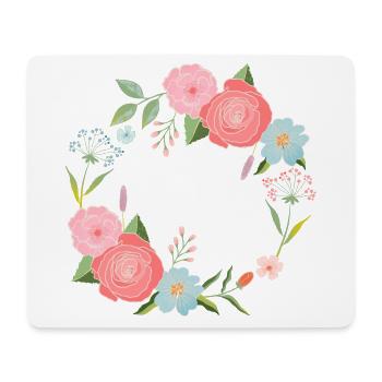 Blumenkranz-Magie - Mousepad (Querformat) - Weiß - Vorne