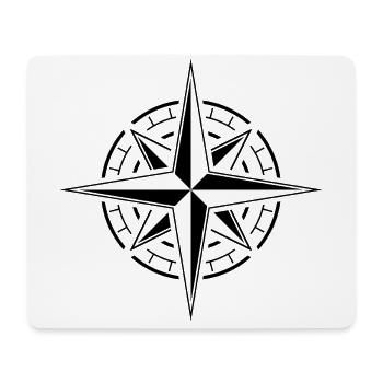 Windrose - Mousepad (Querformat) - Weiß - Vorne