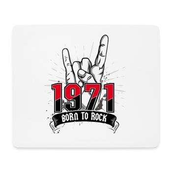 Born To Rock 1971 - Mousepad (Querformat) - Weiß - Vorne