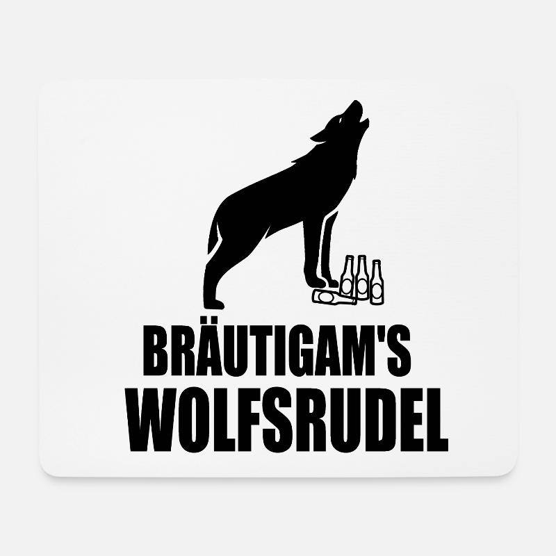 Bräutigam's Wolfsrudel - Mousepad (Querformat) - Weiß