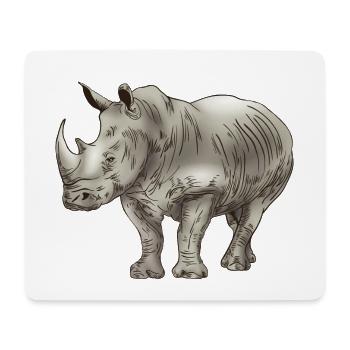 Rhino pachyderm rhino - Mouse Pad (horizontal) - white - Front