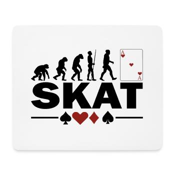 Skat Kartenspiel Evolution Lustig für Skatspieler - Mousepad (Querformat) - Weiß - Vorne