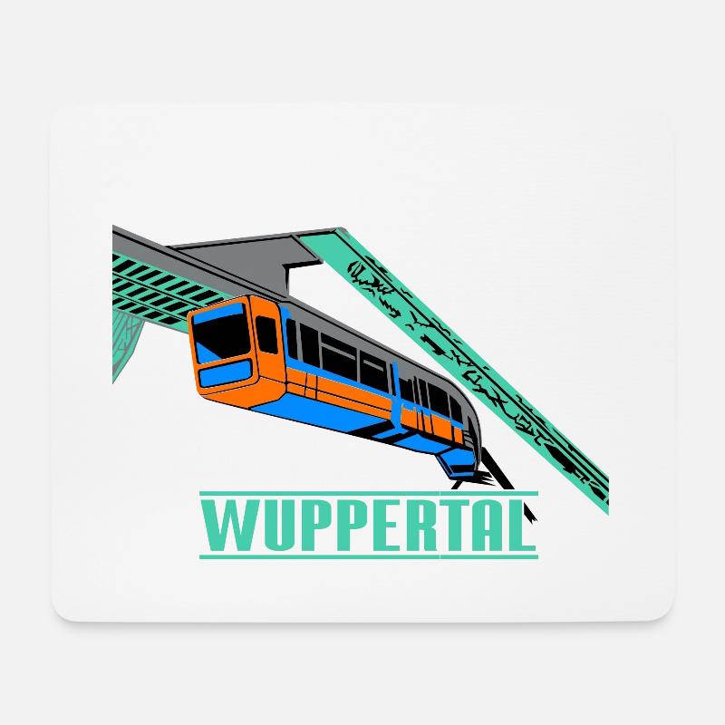 Wuppertal Schwebebahn - Mousepad (Querformat) - Weiß
