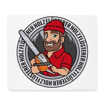 Holzflüsterer Holz Flüsterer Holzfäller Kettensäge - Mousepad (Querformat) - Weiß - Vorne