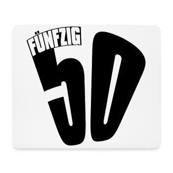 50. Geburtstag - Mousepad (Querformat) - Weiß - Vorne
