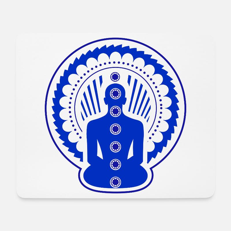 7 Chakren - blaue inspiration - Mousepad (Querformat) - Weiß