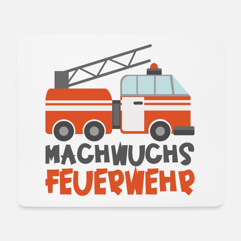 Feuerwehr Nachwuchs Baby Junge Feuerwehrauto Rot - Mousepad (Querformat) - Weiß
