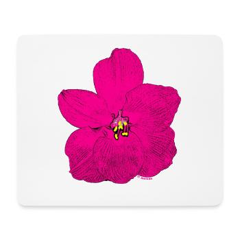 Rosa Blume künstlerisches Motiv - Mousepad (Querformat) - Weiß - Vorne