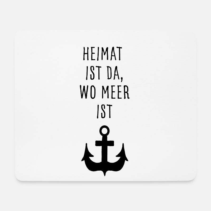 Heimat ist da, wo Meer ist - Mousepad (Querformat) - Weiß