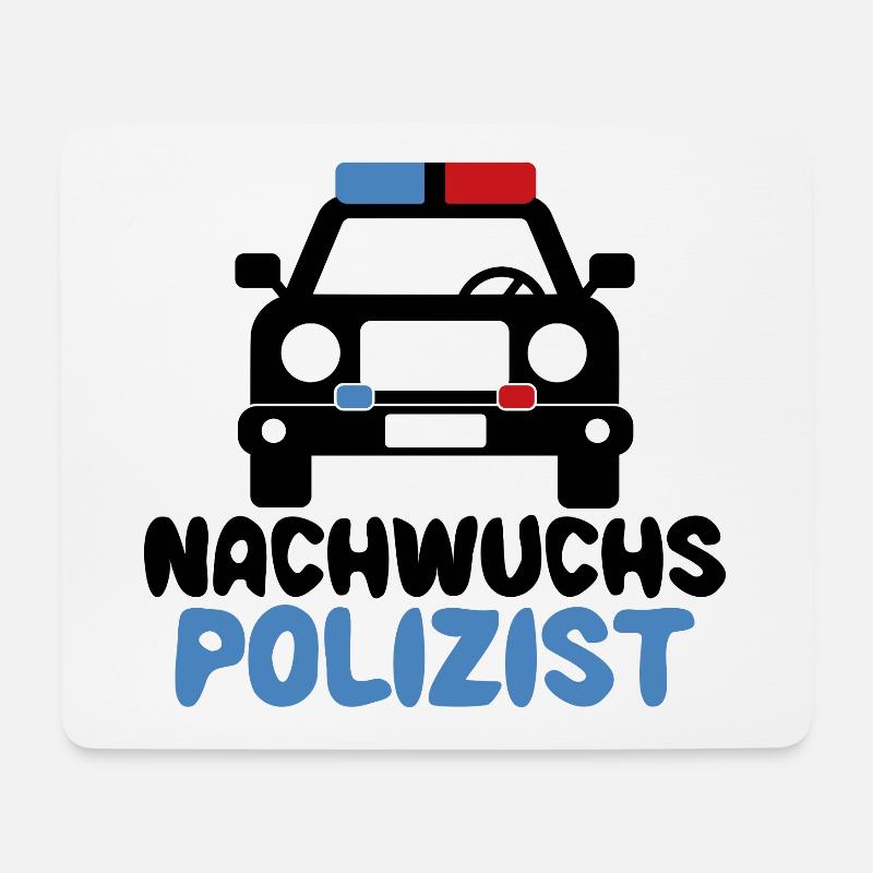 Polizei Nachwuchs Baby Junge Polizeiauto Kinder - Mousepad (Querformat) - Weiß
