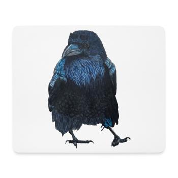 Raven Crow Marchant - Tapis de souris (format paysage) - blanc - Devant