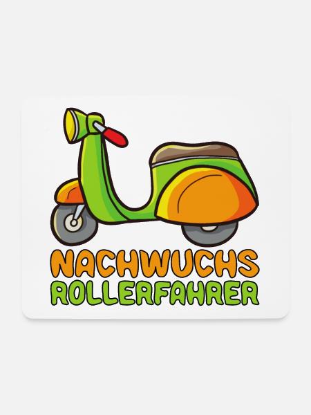 Rollerfahrer Motorrolller Roller fahren Baby Junge - Mousepad (Querformat) - Weiß