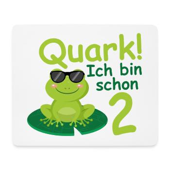 Geburtstagsshirt 2 jahr Frosch Baby mädchen Junge - Mousepad (Querformat) - Weiß - Vorne