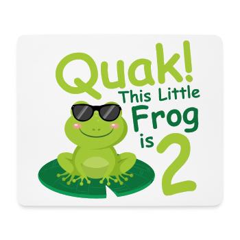 Birthday Shirt 2 Year Frog Baby Girl Boy - Mouse Pad (horizontal) - white - Front