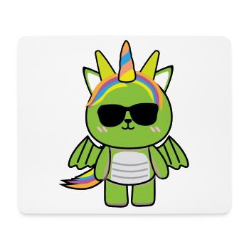 Kleiner Drache Motiv Baby Mädchen Süßer Grün cool - Mousepad (Querformat) - Weiß - Vorne