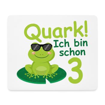 Geburtstagsshirt 3 jahr Frosch Baby mädchen Junge - Mousepad (Querformat) - Weiß - Vorne