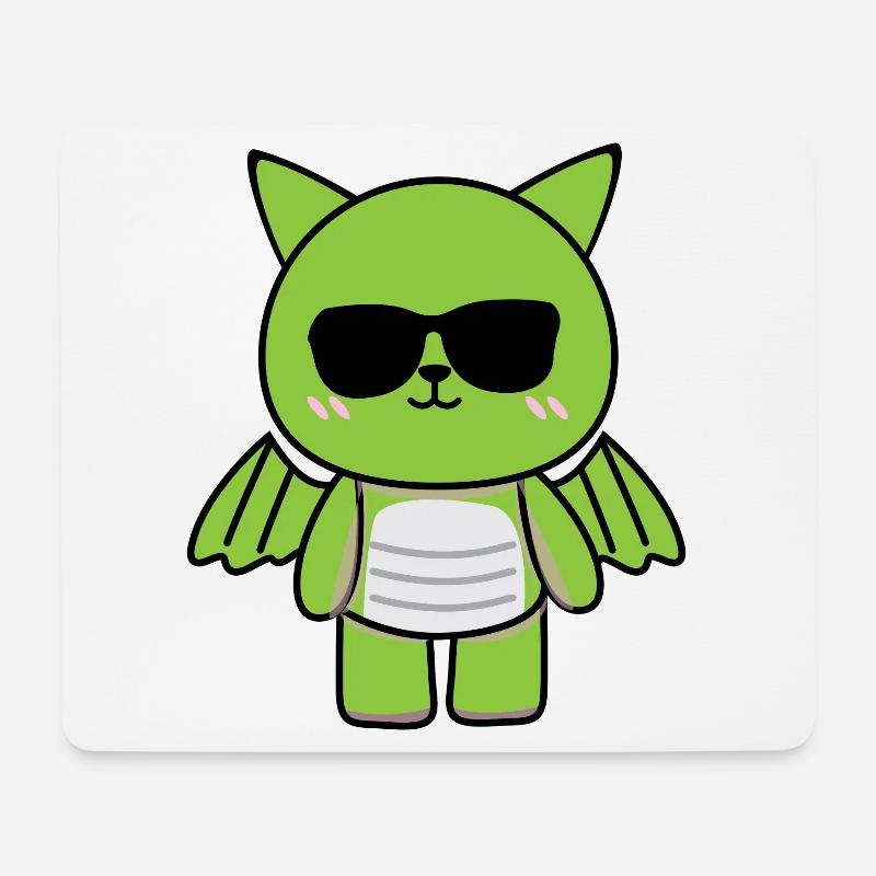 Kleiner Drache Motiv Baby Junge Süßer Grün cool - Mousepad (Querformat) - Weiß