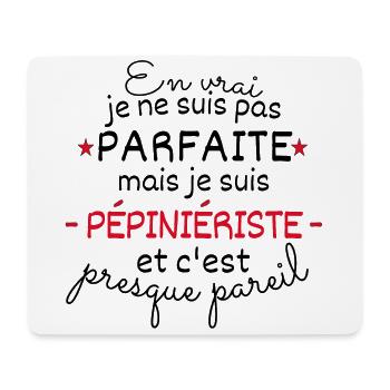 Parfaite Pépiniériste - Tapis de souris (format paysage) - blanc - Devant