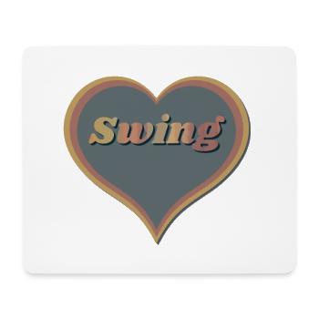 Swing Herz - Mousepad (Querformat) - Weiß - Vorne