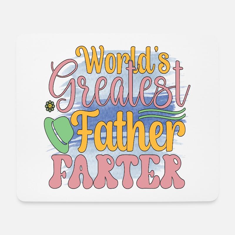Mein Vater ist mein Held - Mousepad (Querformat) - Weiß