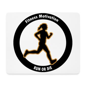 Motivation physique. Courir ou mourir - Tapis de souris (format paysage) - blanc - Devant