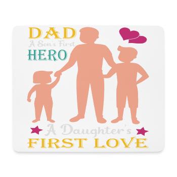 Father and son - father and daughter gift father - Mouse Pad (horizontal) - white - Front
