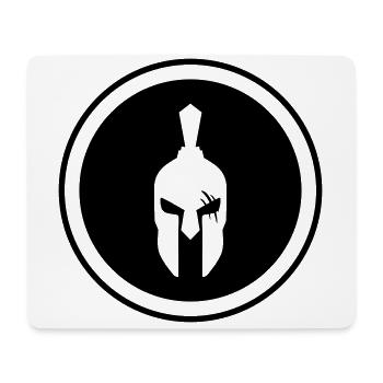 Spartaner Helm - Mousepad (Querformat) - Weiß - Vorne