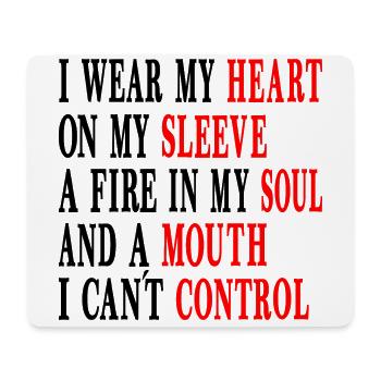 my heart on my sleeve attitude - Mouse Pad (horizontal) - white - Front