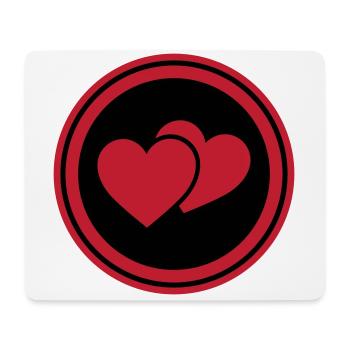Symbole du cœur Amour Cœur - Tapis de souris (format paysage) - blanc - Devant