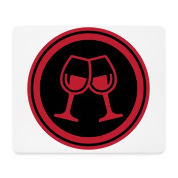 Wein Gläser - Mousepad (Querformat) - Weiß - Vorne