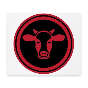 Cow Head Symbol - Mouse Pad (horizontal) - white - Front