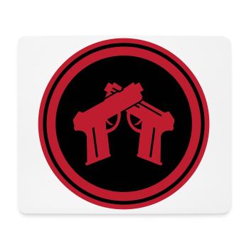 Pistole Symbol - Mousepad (Querformat) - Weiß - Vorne