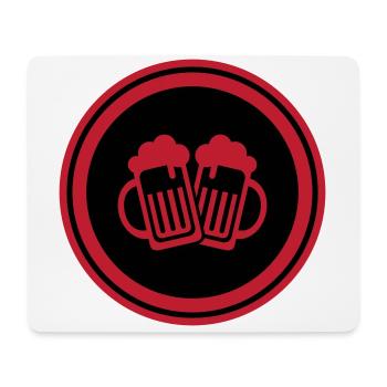 Bierglas Symbol - Mousepad (Querformat) - Weiß - Vorne