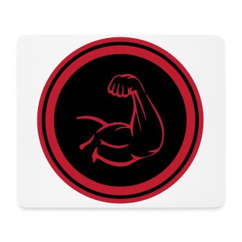 Arm Muskeln Bizeps - Mousepad (Querformat) - Weiß - Vorne