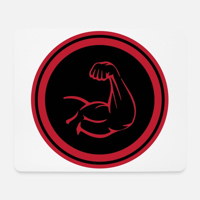Arm Muskeln Bizeps - Mousepad (Querformat) - Weiß