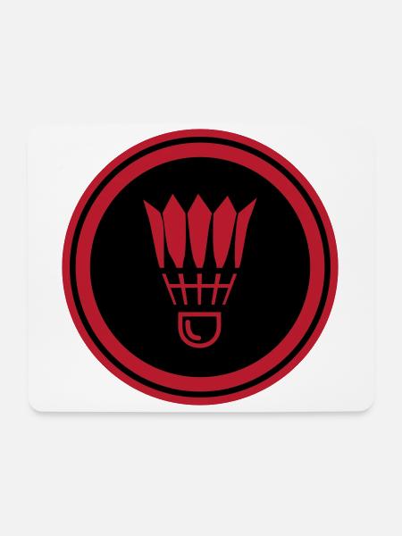 Badminton Symbol - Mousepad (Querformat) - Weiß