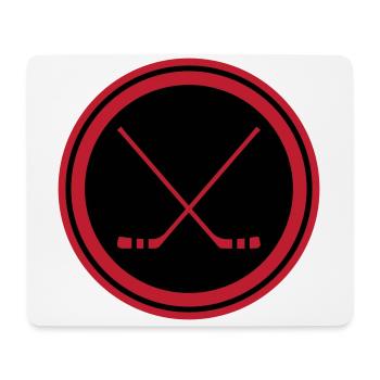 Bâtons de hockey sur glace - Tapis de souris (format paysage) - blanc - Devant