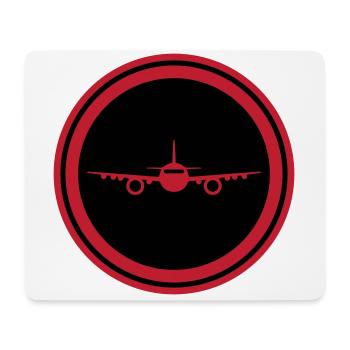 Symbole de l’avion - Tapis de souris (format paysage) - blanc - Devant