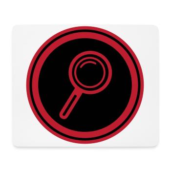Magnifying glass icon - Mouse Pad (horizontal) - white - Front