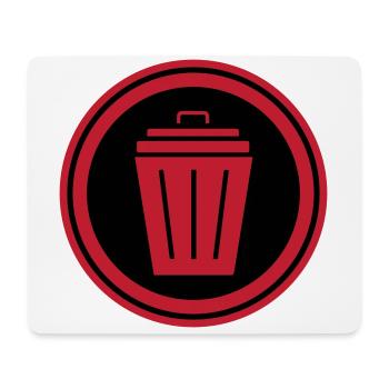 Garbage can icon - Mouse Pad (horizontal) - white - Front