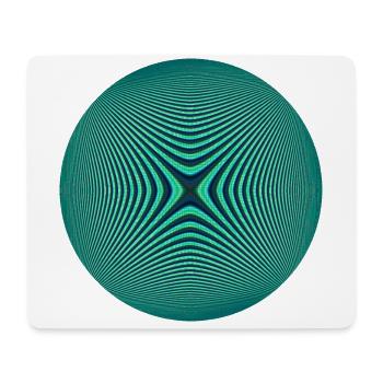 Cercle avec illusion d’optique - Tapis de souris (format paysage) - blanc - Devant