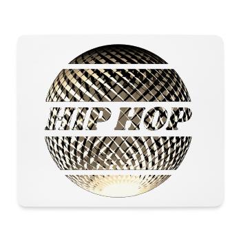 Hip hop Diskokugel-Design für Hiphopper und Rapper - Mousepad (Querformat) - Weiß - Vorne